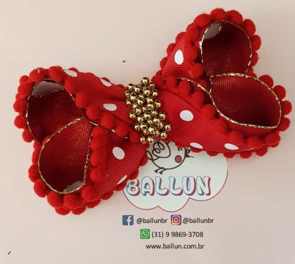 Laço de Natal com Mini Pompom