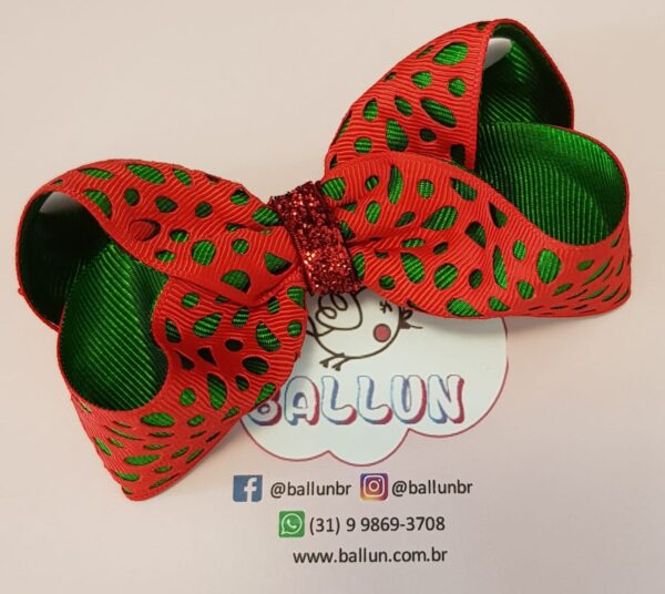 Laço de Natal em Fita Vazada