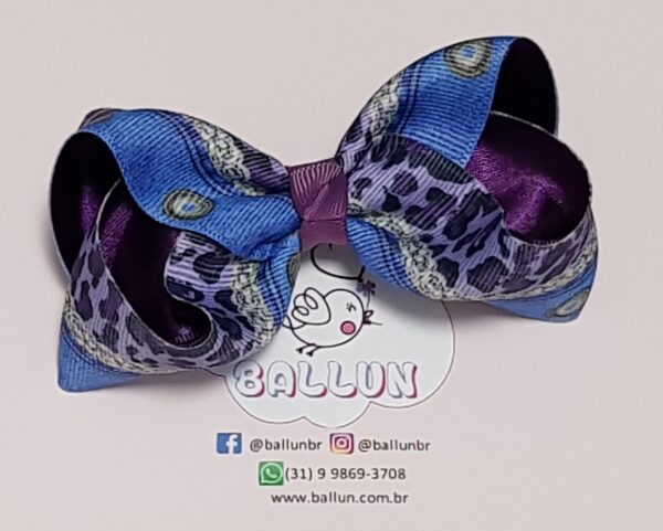 Laço estampado jeans com oncinha - Image 2