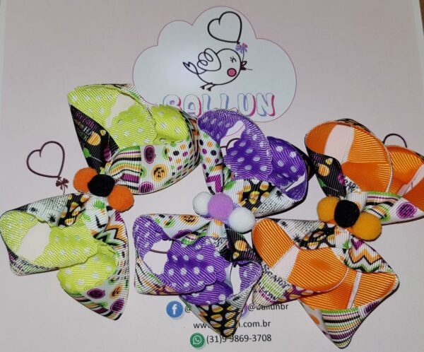 Laço de Halloween Patchwork